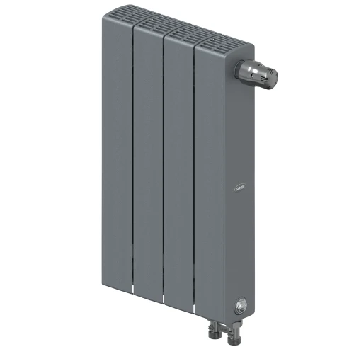 Биметаллический радиатор Rifar SUPReMO Ventil 500x4 секции, правое подкл-е, титан