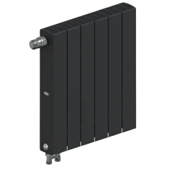 Биметаллический радиатор Rifar SUPReMO Ventil 500x6 секций, левое подкл-е, антрацит