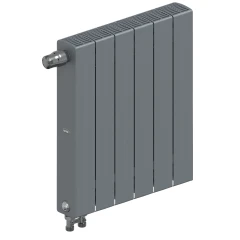 Биметаллический радиатор Rifar SUPReMO Ventil 500x6 секций, левое подкл-е, титан