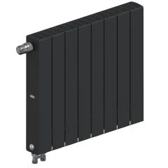 Биметаллический радиатор Rifar SUPReMO Ventil 500x8 секций, левое подкл-е, антрацит