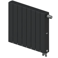 Биметаллический радиатор Rifar SUPReMO Ventil 500x8 секций, правое подкл-е, антрацит