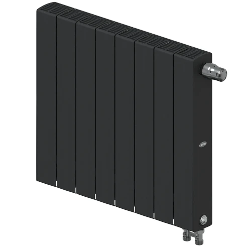 Биметаллический радиатор Rifar SUPReMO Ventil 500x8 секций, правое подкл-е, антрацит