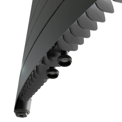 Биметаллический радиатор Rifar Convex Ventil 500x18 секций, центральное подкл-е, титан