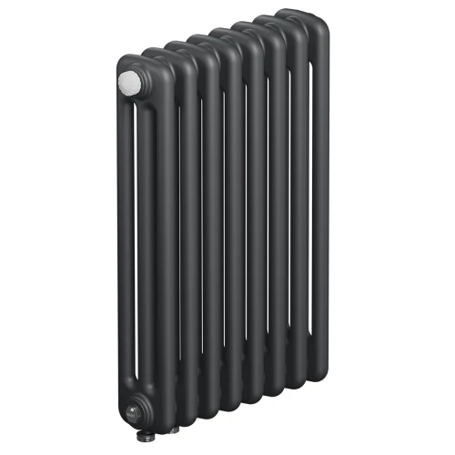 Трубчатый радиатор Rifar Tubog Ventil 3057 8 секций, нижнее подкл-е, титан