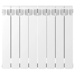 Биметаллический радиатор Rifar Monolit 500x8 секций, боковое подкл-е, белый