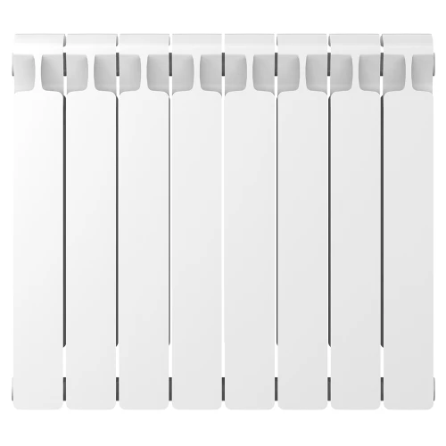 Биметаллический радиатор Rifar Monolit 500x8 секций, боковое подкл-е, белый