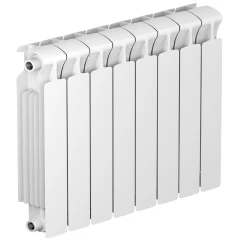 Биметаллический радиатор Rifar Monolit 500x8 секций, боковое подкл-е, белый