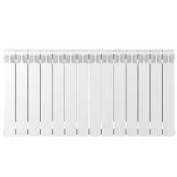 Биметаллический радиатор Rifar Monolit 500x14 секций, боковое подкл-е, белый