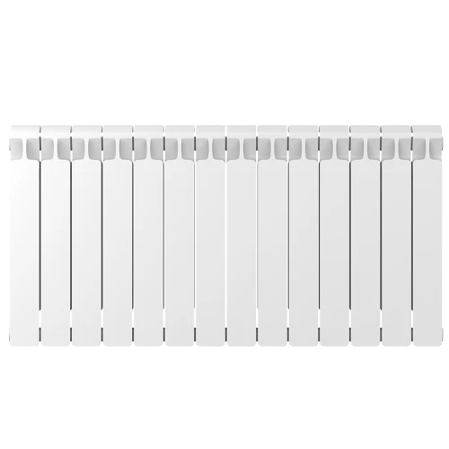 Биметаллический радиатор Rifar Monolit 500x14 секций, боковое подкл-е, белый