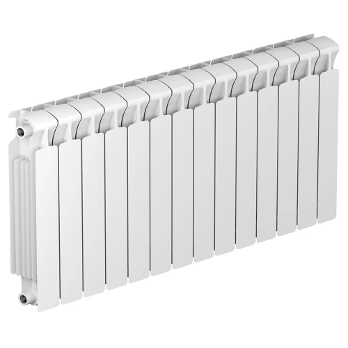Биметаллический радиатор Rifar Monolit 500x14 секций, боковое подкл-е, белый