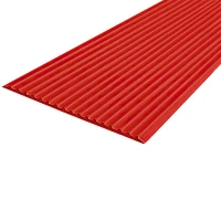 Противоскользящая тактильная направляющая полоса 80 мм, 10 м без клеевого слоя, красный
