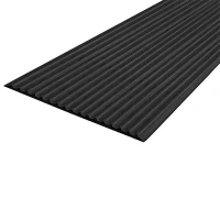 Противоскользящая тактильная направляющая полоса 80 мм, 5 м без клеевого слоя, черный