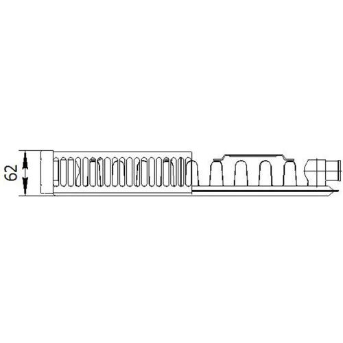 Стальной радиатор AXIS 11 Classic 1100x500, боковое подкл-е