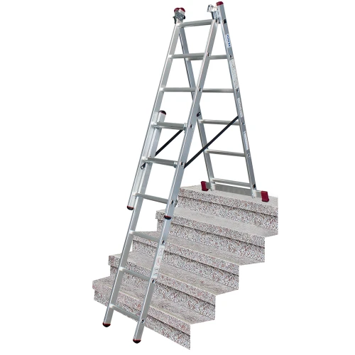 Лестница Corda трехсекционная универсальная 3х6 ступеней, с доп. функцией