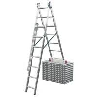 Лестница Corda трехсекционная универсальная 3х7 ступеней, с доп. функцией