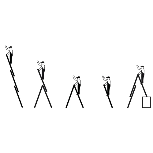 Лестница Corda трехсекционная универсальная 3х9 ступеней, с доп. функцией