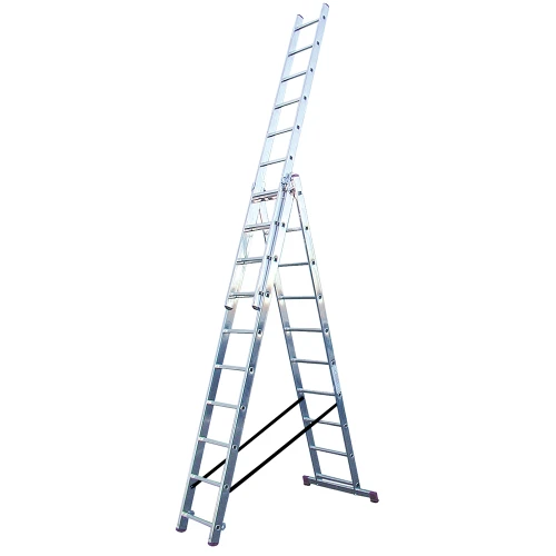 Лестница Corda трехсекционная универсальная 3х10 ступеней, с доп. функцией