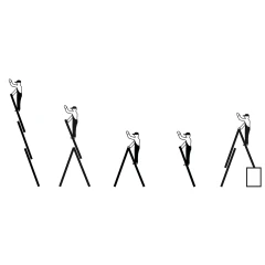 Лестница Corda трехсекционная универсальная 3х10 ступеней, с доп. функцией