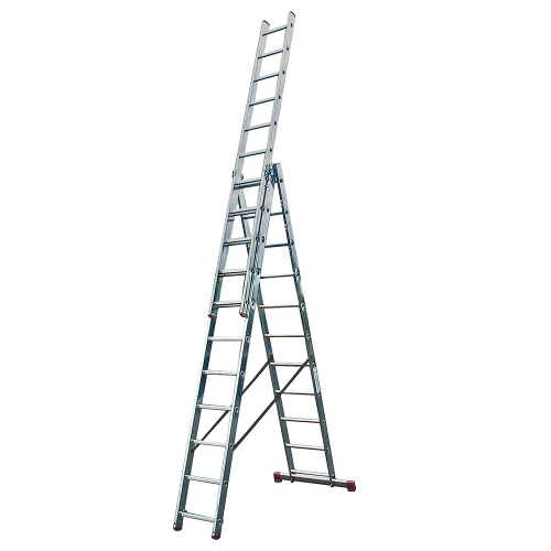 Лестница Corda трехсекционная универсальная 3х11 ступеней, с доп. функцией