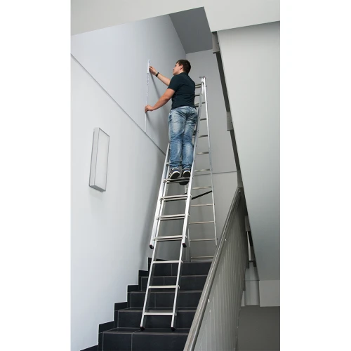Лестница Corda трехсекционная универсальная 3х11 ступеней, с доп. функцией