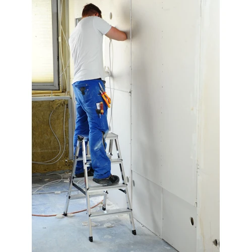 Стремянка Dopplo алюминиевая двухсторонняя 4 ступени