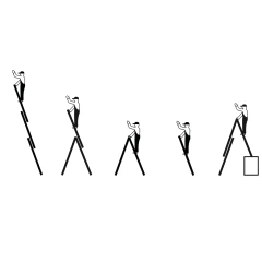 Лестница Tribilo трехсекционная универсальная 3х10 ступеней, с доп. функцией