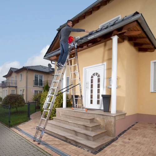 Лестница Tribilo трехсекционная универсальная 3х10 ступеней, с доп. функцией