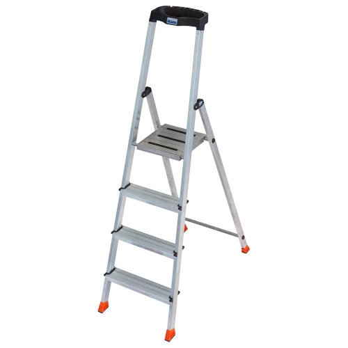 Стремянка Safety алюминиевая 4 ступени, с большой полкой
