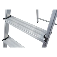 Стремянка Safety алюминиевая 4 ступени, с большой полкой