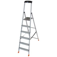 Стремянка Safety алюминиевая 6 ступеней, с большой полкой
