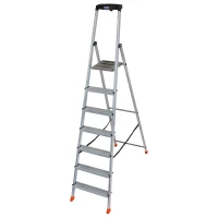 Стремянка Safety алюминиевая 7 ступеней, с большой полкой