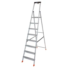 Стремянка Safety алюминиевая 8 ступеней, с большой полкой