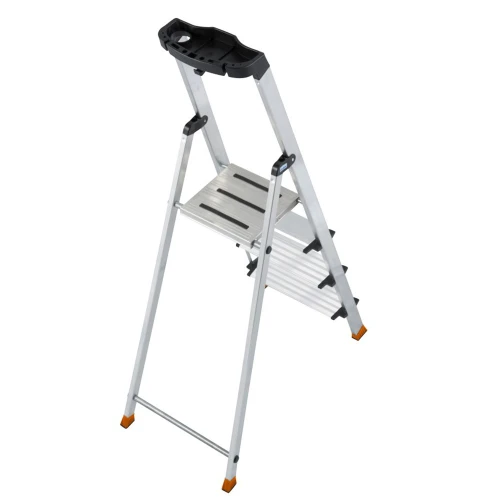 Стремянка Sepuro алюминиевая 4 ступени, с широкими ступенями