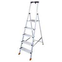 Стремянка Sepuro алюминиевая 5 ступеней, с широкими ступенями
