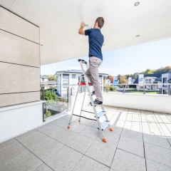 Стремянка Sepuro алюминиевая 5 ступеней, с широкими ступенями