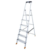 Стремянка Sepuro алюминиевая 6 ступеней, с широкими ступенями