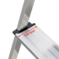 Стремянка Sepuro алюминиевая 6 ступеней, с широкими ступенями