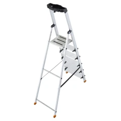 Стремянка Sepuro алюминиевая 6 ступеней, с широкими ступенями