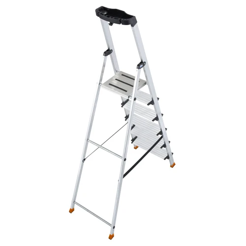 Стремянка Sepuro алюминиевая 6 ступеней, с широкими ступенями