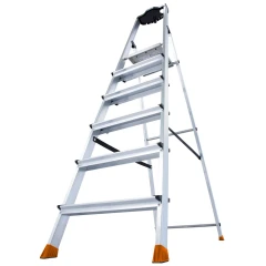 Стремянка Sepuro алюминиевая 6 ступеней, с широкими ступенями