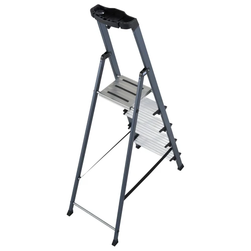 Стремянка Securo алюминиевая 5 ступеней, с анодированными боковинами