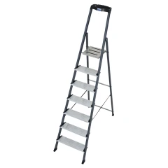 Стремянка Securo алюминиевая 7 ступеней, с анодированными боковинами