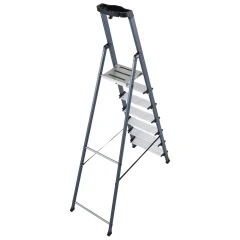 Стремянка Securo алюминиевая 7 ступеней, с анодированными боковинами