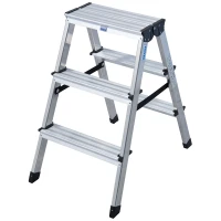 Стремянка Dopplo алюминиевая двухсторонняя 3 ступени