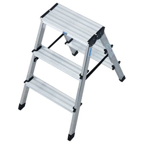 Стремянка Dopplo алюминиевая двухсторонняя 3 ступени