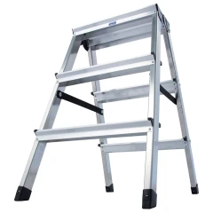 Стремянка Dopplo алюминиевая двухсторонняя 3 ступени