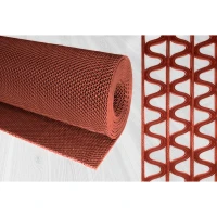 Грязезащитное рулонное ПВХ покрытие Зигзаг 15000х900х4,5 мм коричневый