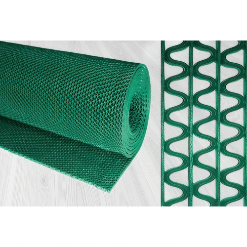 Грязезащитное рулонное ПВХ покрытие Зигзаг 15000х900х4,5 мм зеленый