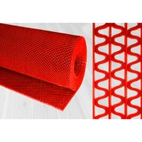 Грязезащитное рулонное ПВХ покрытие Зигзаг 15000х900х4,5 мм красный