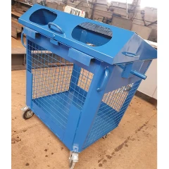 Контейнер для мусора сетчатый К-15 1100 л для раздельного сбора отходов, на колёсах